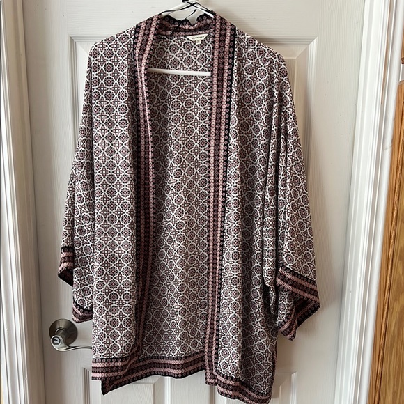 Max Studio Tops - Max Studio Geometric Patterned Kimono Cardigan 1X